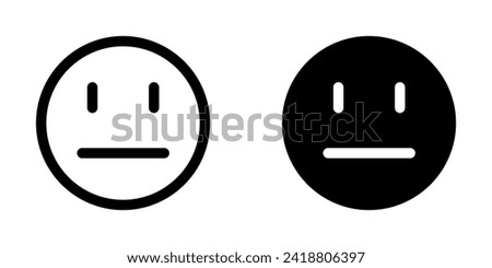 Editable neutral, poker face vector icon. Part of a big icon set family. Perfect for web and app interfaces, presentations, infographics, etc Stock photo © 