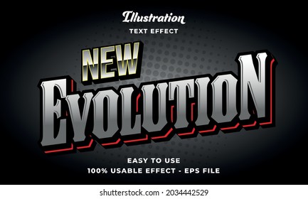Editable New Evolution Text Effect Vector Modern Style