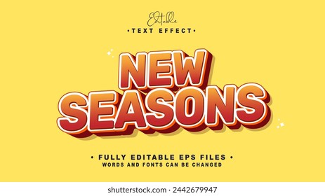 editable new seasons text effect.typhography logo