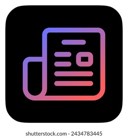 Editable newspaper, newsletter vector icon. Part of a big icon set family. Perfect for web and app interfaces, presentations, infographics, etc