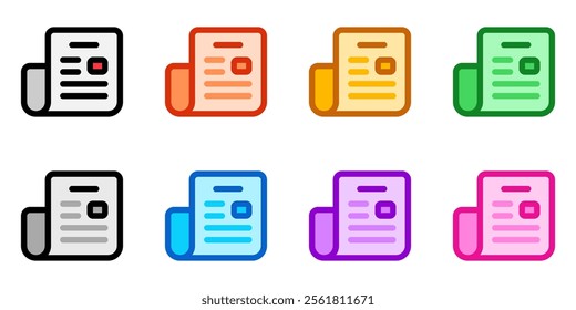 Editable newspaper, newsletter vector icon. Part of a big icon set family. Perfect for web and app interfaces, presentations, infographics, etc