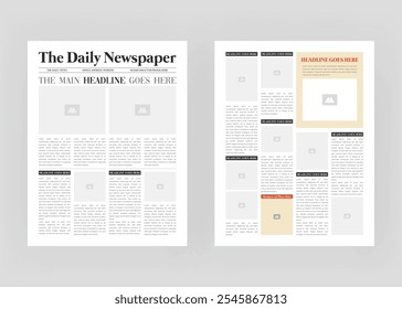 Plantilla Editable de Periódicos y Diseño de Plantilla de Diseño de Noticias Diaria