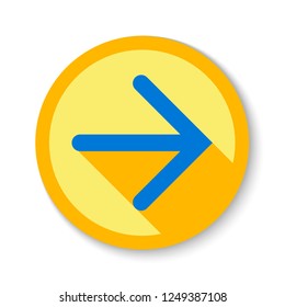 editable next vector notification icon for internet, website, smartphone, startup background. Flat color. Modern concept. 