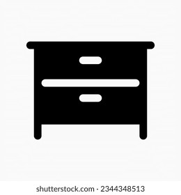 Editable nightstand, drawer, cabinet vector icon. Part of a big icon set family. Perfect for web and app interfaces, presentations, infographics, etc