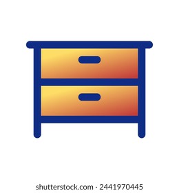 Editable nightstand, drawer, cabinet vector icon. Part of a big icon set family. Perfect for web and app interfaces, presentations, infographics, etc