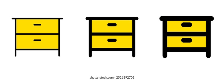 Ícone editável de cabeceira, gaveta, vetor de gabinete. Parte de uma grande família de conjuntos de ícones. Perfeito para interfaces web e app, apresentações, infográficos, etc