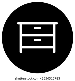 Editable nightstand, drawer, cabinet vector icon. Part of a big icon set family. Perfect for web and app interfaces, presentations, infographics, etc