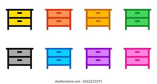 Editable nightstand, drawer, cabinet vector icon. Part of a big icon set family. Perfect for web and app interfaces, presentations, infographics, etc