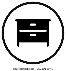 Editable nightstand, drawer, cabinet vector icon. Part of a big icon set family. Perfect for web and app interfaces, presentations, infographics, etc