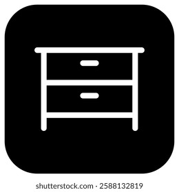 Editable nightstand, drawer, cabinet vector icon. Part of a big icon set family. Perfect for web and app interfaces, presentations, infographics, etc