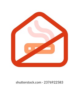 Bearbeitbar kein Raucherzimmer Vektorsymbol. Teil einer großen Icon-Set-Familie. Perfekt für Web- und App-Schnittstellen, Präsentationen, Infografiken usw.