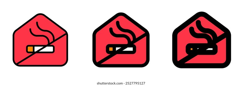 Ícone de vetor de sala para não fumantes editável. Parte de uma grande família de conjuntos de ícones. Perfeito para interfaces web e app, apresentações, infográficos, etc