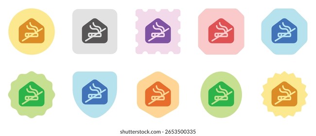 Ícone de vetor de sala para não fumantes editável. Parte de uma grande família de conjuntos de ícones. Perfeito para interfaces web e app, apresentações, infográficos, etc