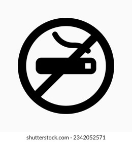 Editable no smoking sign vector icon. Part of a big icon set family. Perfect for web and app interfaces, presentations, infographics, etc