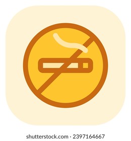 Editable no smoking sign vector icon. Part of a big icon set family. Perfect for web and app interfaces, presentations, infographics, etc