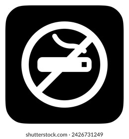 Editierbares Nichtraucher-Zeichen-Vektor-Symbol. Teil einer großen Icon-Set-Familie. Perfekt für Web- und App-Schnittstellen, Präsentationen, Infografiken usw