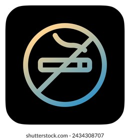 Editable no smoking sign vector icon. Part of a big icon set family. Perfect for web and app interfaces, presentations, infographics, etc