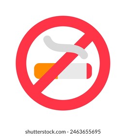Editable no smoking sign vector icon. Part of a big icon set family. Perfect for web and app interfaces, presentations, infographics, etc