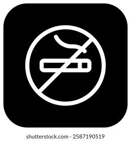 Editable no smoking sign vector icon. Part of a big icon set family. Perfect for web and app interfaces, presentations, infographics, etc