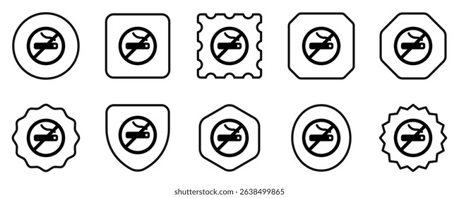Editable no smoking sign vector icon. Part of a big icon set family. Perfect for web and app interfaces, presentations, infographics, etc