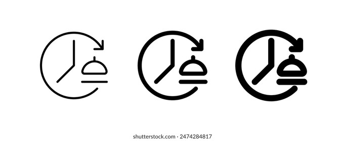 Icono de Vector de cocina, servicio, orden sin parar editable. Parte de una gran familia de iconos. Perfecto para interfaces de Web y App, presentaciones, infografías, etc