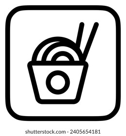 Editable noodle, ramen, chinese food vector icon. Part of a big icon set family. Perfect for web and app interfaces, presentations, infographics, etc