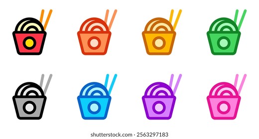 Editable noodle, ramen, chinese food vector icon. Part of a big icon set family. Perfect for web and app interfaces, presentations, infographics, etc