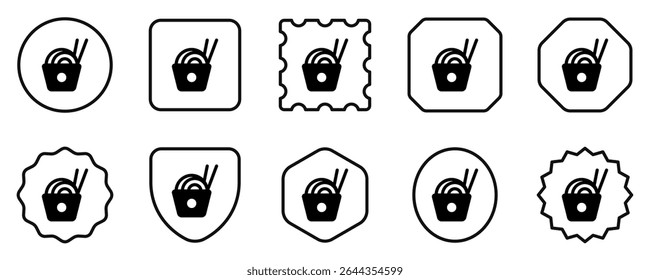 Editable noodle, ramen, chinese food vector icon. Part of a big icon set family. Perfect for web and app interfaces, presentations, infographics, etc