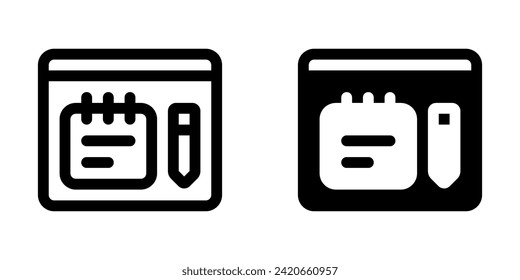 Editable note-taking app vector icon. Online learning, course, tutorial. Part of a big icon set family. Perfect for web and app interfaces, presentations, infographics, etc