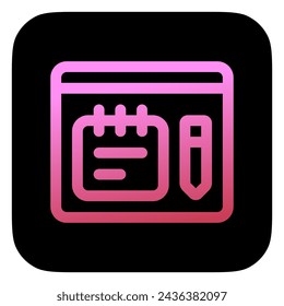 Editable note-taking app vector icon. Online learning, course, tutorial. Part of a big icon set family. Perfect for web and app interfaces, presentations, infographics, etc