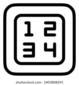 Editable number vector icon. Part of a big icon set family. Perfect for web and app interfaces, presentations, infographics, etc