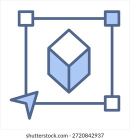 Objeto editable Icono azul Estilo Colección