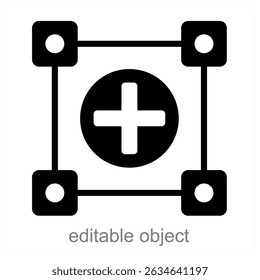 design de conceito de ícone de vetor de objeto editável