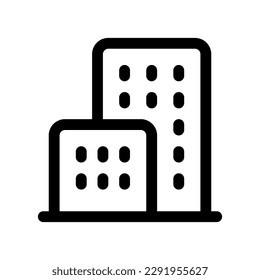 Editable office building, hotel, apartment, real estate, vector icon. Part of a big icon set family. Perfect for web and app interfaces, presentations, infographics, etc