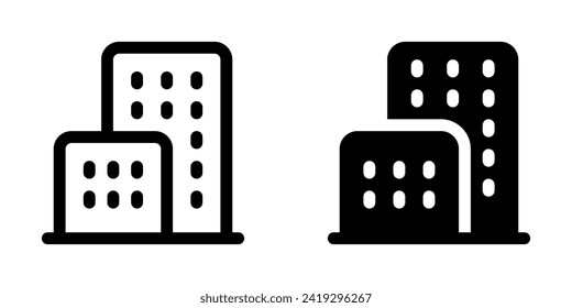 Editable office building, hotel, apartment, real estate, vector icon. Part of a big icon set family. Perfect for web and app interfaces, presentations, infographics, etc