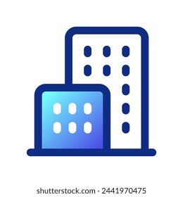 Editable office building, hotel, apartment, real estate, vector icon. Part of a big icon set family. Perfect for web and app interfaces, presentations, infographics, etc