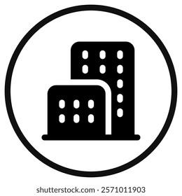Editable office building, hotel, apartment, real estate, vector icon. Part of a big icon set family. Perfect for web and app interfaces, presentations, infographics, etc