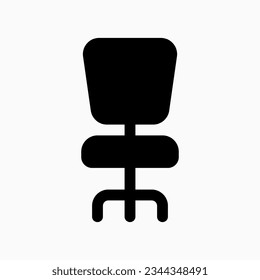 Icono de vector de silla de oficina editable. Parte de una familia de iconos grandes. Perfecto para interfaces web y de aplicaciones, presentaciones, infografías, etc