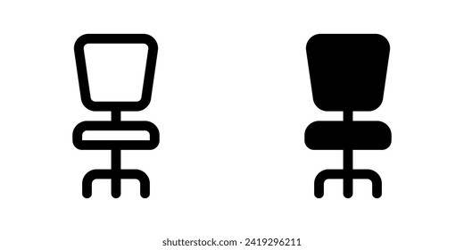 Bearbeitbare Bürostuhl Vektorsymbol. Teil einer großen Icon-Set-Familie. Perfekt für Web- und App-Schnittstellen, Präsentationen, Infografiken usw.