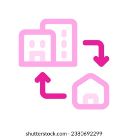 Editable office, home, commuting, remote vector icon. Remote work, job, profession, freelance. Part of a big icon set family. Perfect for web and app interfaces, presentations, infographics, etc