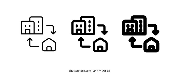 Editable office, home, commuting, remote vector icon. Remote work, job, profession, freelance. Part of a big icon set family. Perfect for web and app interfaces, presentations, infographics, etc