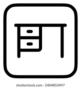 Editable office table vector icon. Part of a big icon set family. Perfect for web and app interfaces, presentations, infographics, etc