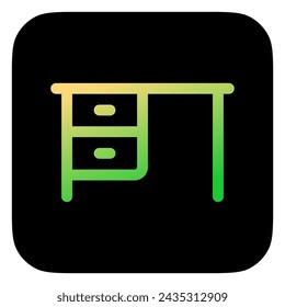 Editable office table vector icon. Part of a big icon set family. Perfect for web and app interfaces, presentations, infographics, etc