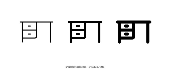 Editable office table vector icon. Part of a big icon set family. Perfect for web and app interfaces, presentations, infographics, etc