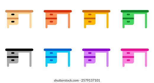 Editable office table vector icon. Part of a big icon set family. Perfect for web and app interfaces, presentations, infographics, etc