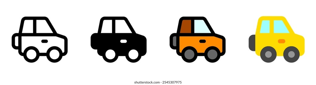 Icono de Vector de coche todoterreno editable. Vehículos, transporte, viajes. Parte de una gran familia de iconos. Perfecto para interfaces de Web y App, presentaciones, infografías, etc