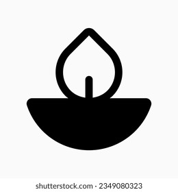 Editable oil lamp vector icon. Wellness, spa, relaxation. Part of a big icon set family. Perfect for web and app interfaces, presentations, infographics, etc
