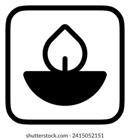 Editable oil lamp vector icon. Wellness, spa, relaxation. Part of a big icon set family. Perfect for web and app interfaces, presentations, infographics, etc