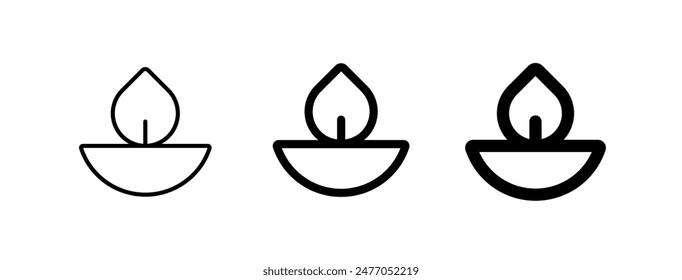 Icono de Vector de lámpara de aceite. Wellness, spa, relajación. Parte de una gran familia de iconos. Perfecto para interfaces de Web y App, presentaciones, infografías, etc