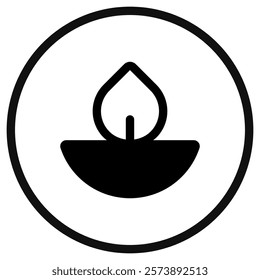 Editable oil lamp vector icon. Wellness, spa, relaxation. Part of a big icon set family. Perfect for web and app interfaces, presentations, infographics, etc